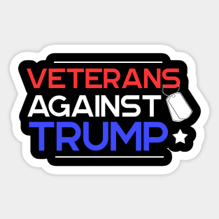 Veterans Against Trump 2020 Election Typography Design Sticker